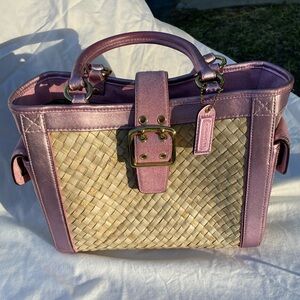 Vintage/Rare Coach #4419 Is Sweet and Light | Metallic and Suede Pink/Mauve EUC